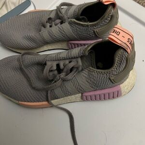 Adidas Gray Sneakers with Black Soles